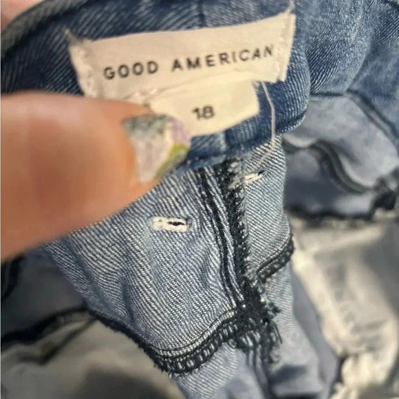 Good American Denim Jeans Women’s Size 18 Blue Straight Leg High Rise - Picture 7 of 9